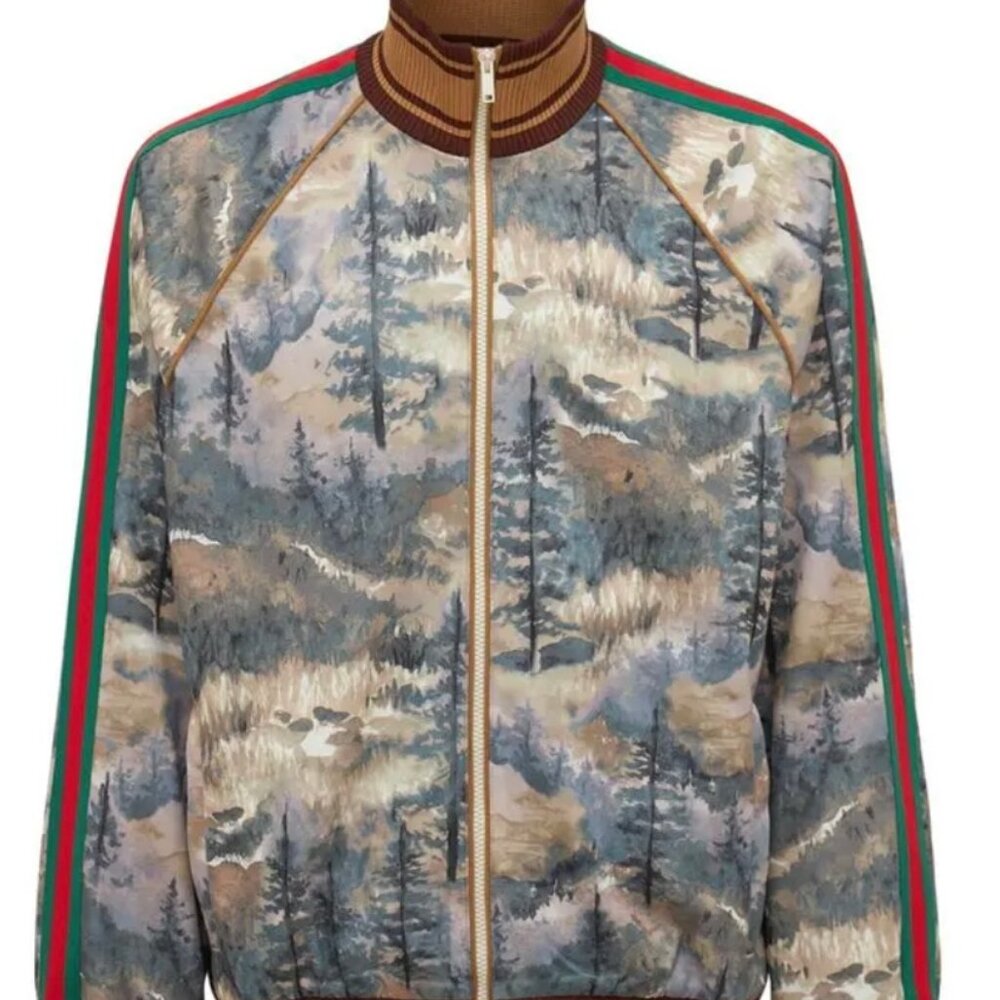 Gucci  x the north face forest print jacket